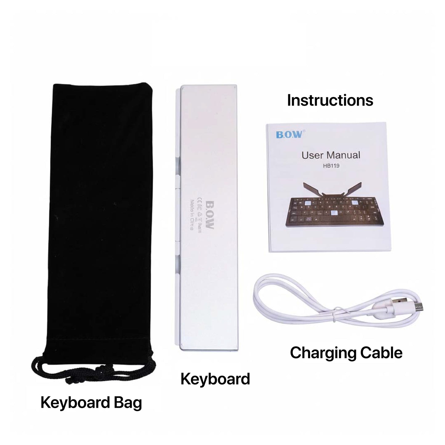 Folding Bluetooth Keyboard for Mobile & Computer