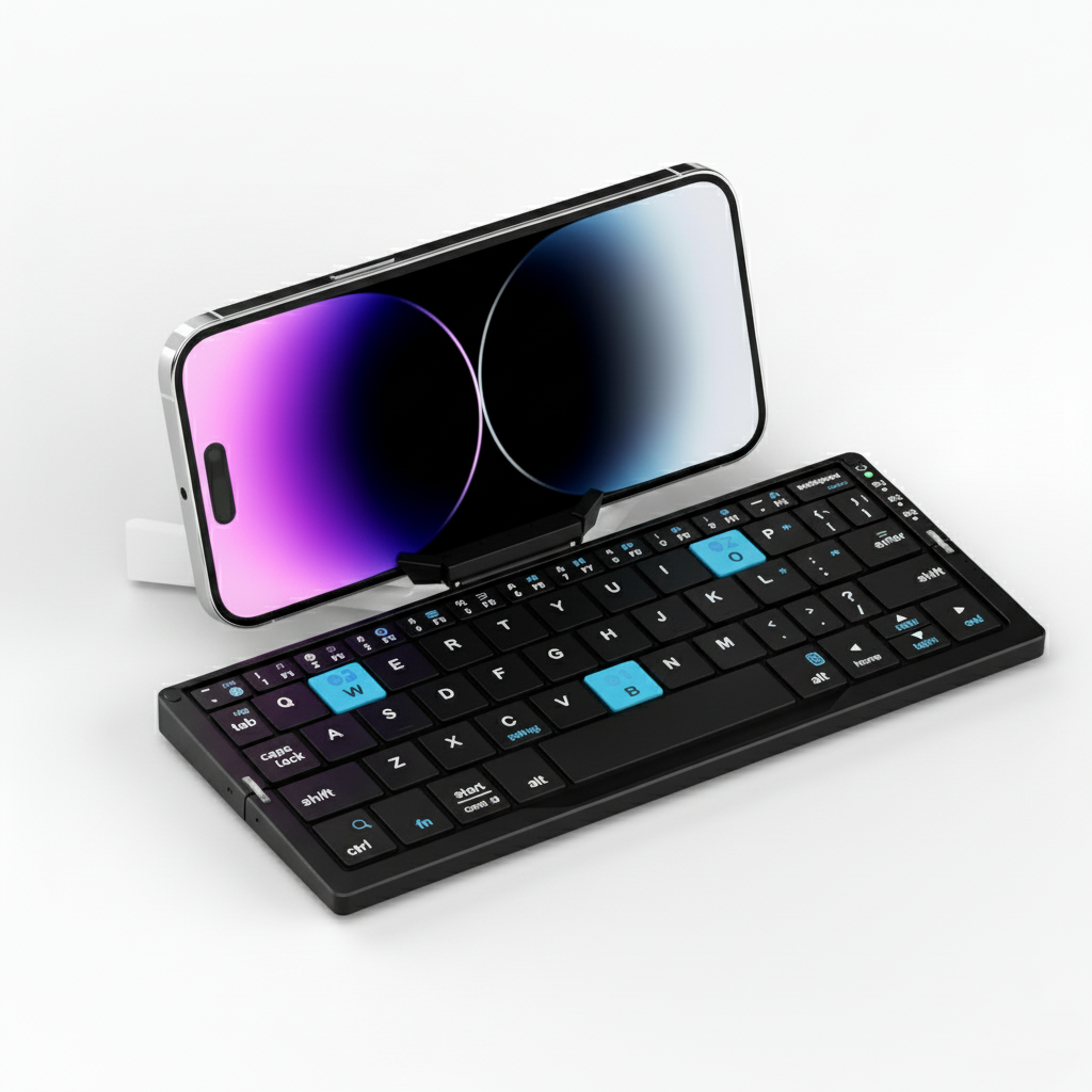 Folding Bluetooth Keyboard for Mobile & Computer